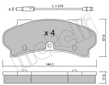 Комплект тормозных колодок METELLI 22-0017-1