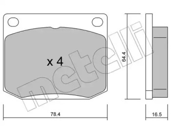 Комплект тормозных колодок METELLI 22-0018-0