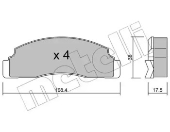 Комплект тормозных колодок METELLI 22-0022-0