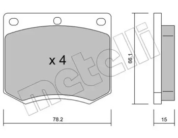 Комплект тормозных колодок METELLI 22-0023-0