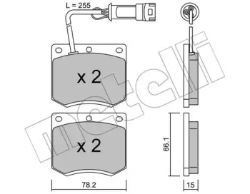 Комплект тормозных колодок METELLI 22-0023-1