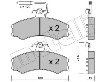 Комплект тормозных колодок METELLI 22-0031-0