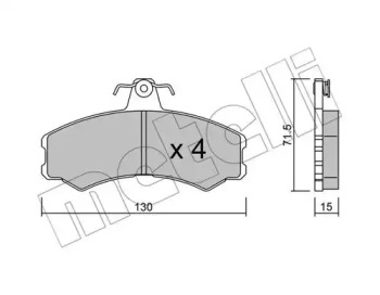 Комплект тормозных колодок METELLI 22-0031-1