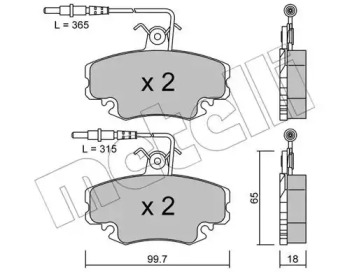 Комплект тормозных колодок METELLI 22-0032-1