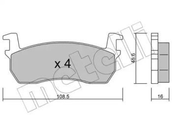 Комплект тормозных колодок METELLI 22-0034-0