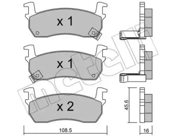 Комплект тормозных колодок METELLI 22-0034-1