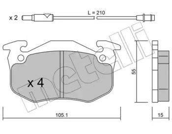 Комплект тормозных колодок METELLI 22-0036-2