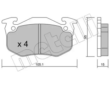 Комплект тормозных колодок METELLI 22-0036-5