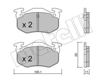 Комплект тормозных колодок METELLI 22-0038-0