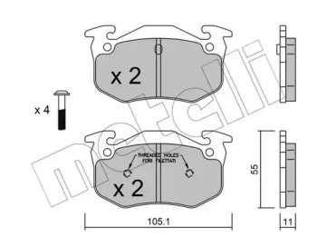 Комплект тормозных колодок METELLI 22-0038-1