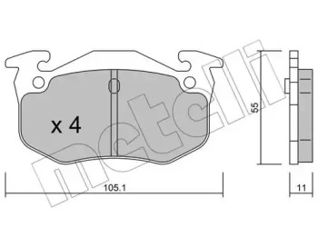 Комплект тормозных колодок METELLI 22-0038-2