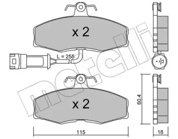 Комплект тормозных колодок METELLI 22-0039-1