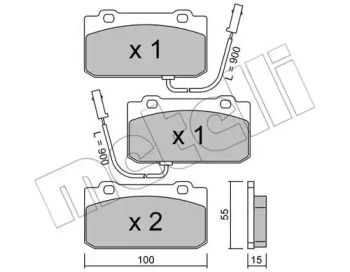 Комплект тормозных колодок METELLI 22-0040-2