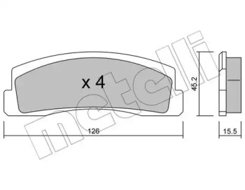 Комплект тормозных колодок METELLI 22-0046-0