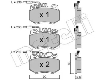 Комплект тормозных колодок METELLI 22-0049-0