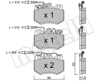 Комплект тормозных колодок METELLI 22-0049-2