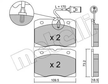 Комплект тормозных колодок METELLI 22-0051-2