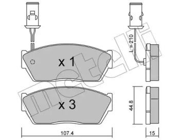 Комплект тормозных колодок METELLI 22-0054-1