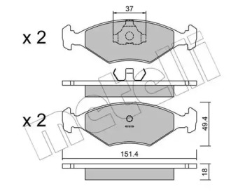 Комплект тормозных колодок METELLI 22-0057-2