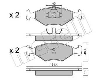 Комплект тормозных колодок METELLI 22-0057-3