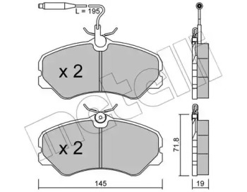 Комплект тормозных колодок METELLI 22-0058-1