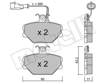 Комплект тормозных колодок METELLI 22-0059-2