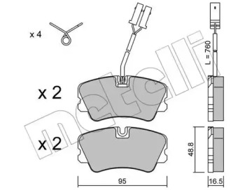 Комплект тормозных колодок METELLI 22-0065-0