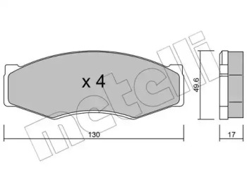 Комплект тормозных колодок METELLI 22-0066-0