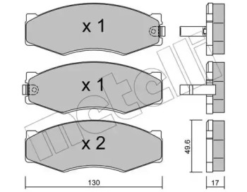 Комплект тормозных колодок METELLI 22-0066-1