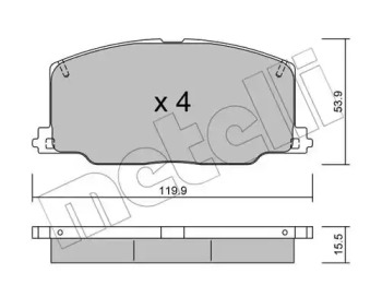 Комплект тормозных колодок METELLI 22-0067-0