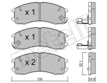 Комплект тормозных колодок METELLI 22-0068-0