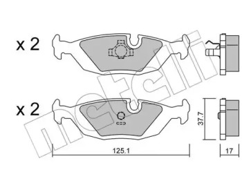 Комплект тормозных колодок METELLI 22-0070-1