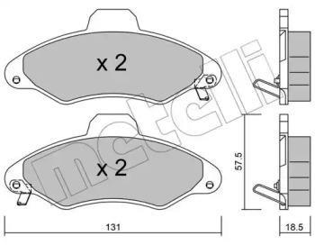 Комплект тормозных колодок METELLI 22-0071-1