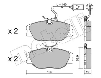 Комплект тормозных колодок METELLI 22-0072-0