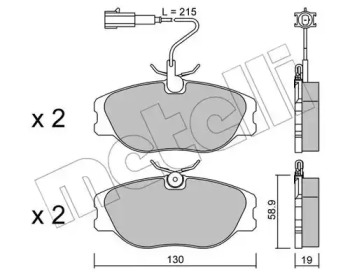 Комплект тормозных колодок METELLI 22-0072-1