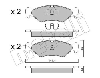 Комплект тормозных колодок METELLI 22-0073-0