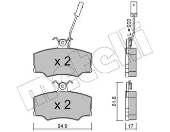 Комплект тормозных колодок METELLI 22-0076-0