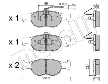 Комплект тормозных колодок METELLI 22-0079-0