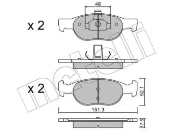 Комплект тормозных колодок METELLI 22-0079-2