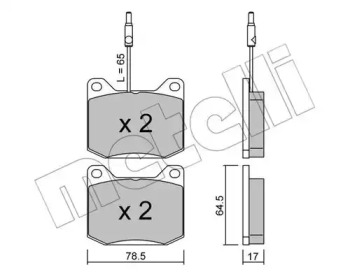 Комплект тормозных колодок METELLI 22-0080-0