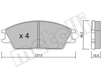 Комплект тормозных колодок METELLI 22-0081-0