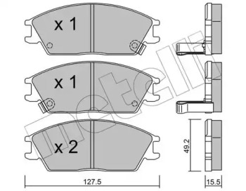 Комплект тормозных колодок METELLI 22-0081-1