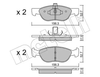 Комплект тормозных колодок METELLI 22-0082-2