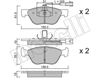 Комплект тормозных колодок METELLI 22-0083-1