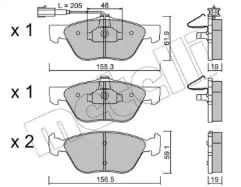 Комплект тормозных колодок METELLI 22-0083-2