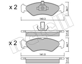 Комплект тормозных колодок METELLI 22-0088-0