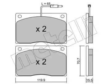 Комплект тормозных колодок METELLI 22-0089-1