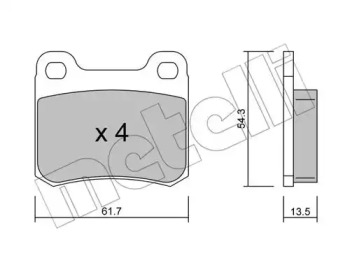 Комплект тормозных колодок METELLI 22-0092-0