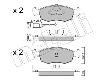 Комплект тормозных колодок METELLI 22-0094-0