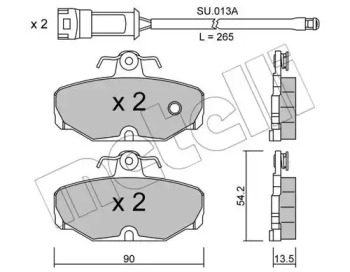 Комплект тормозных колодок METELLI 22-0095-0K